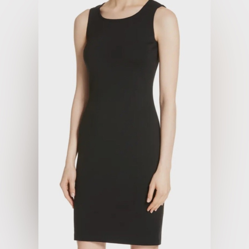 St. John Classic Black Midi Dress
